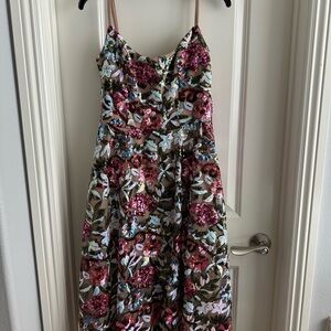 Dress the Population Multicolor Sequin Midi Dress